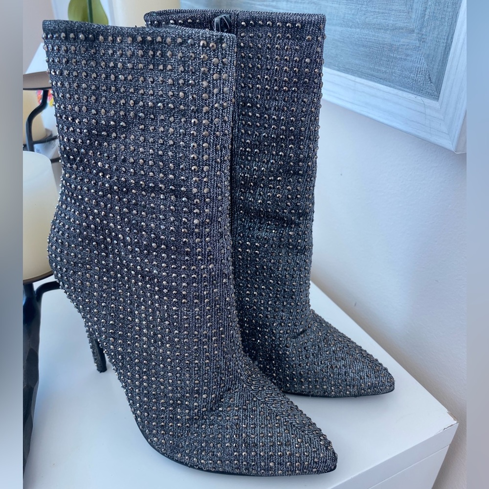 Steve Madden glitter ankle boots.